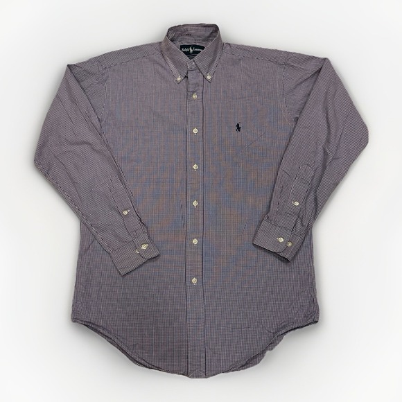 Ralph Lauren Other - Ralph Lauren Yarmouth Shirt Men's 14.5 32/35 Purple‎ Gingham Plaid Long Sleeve